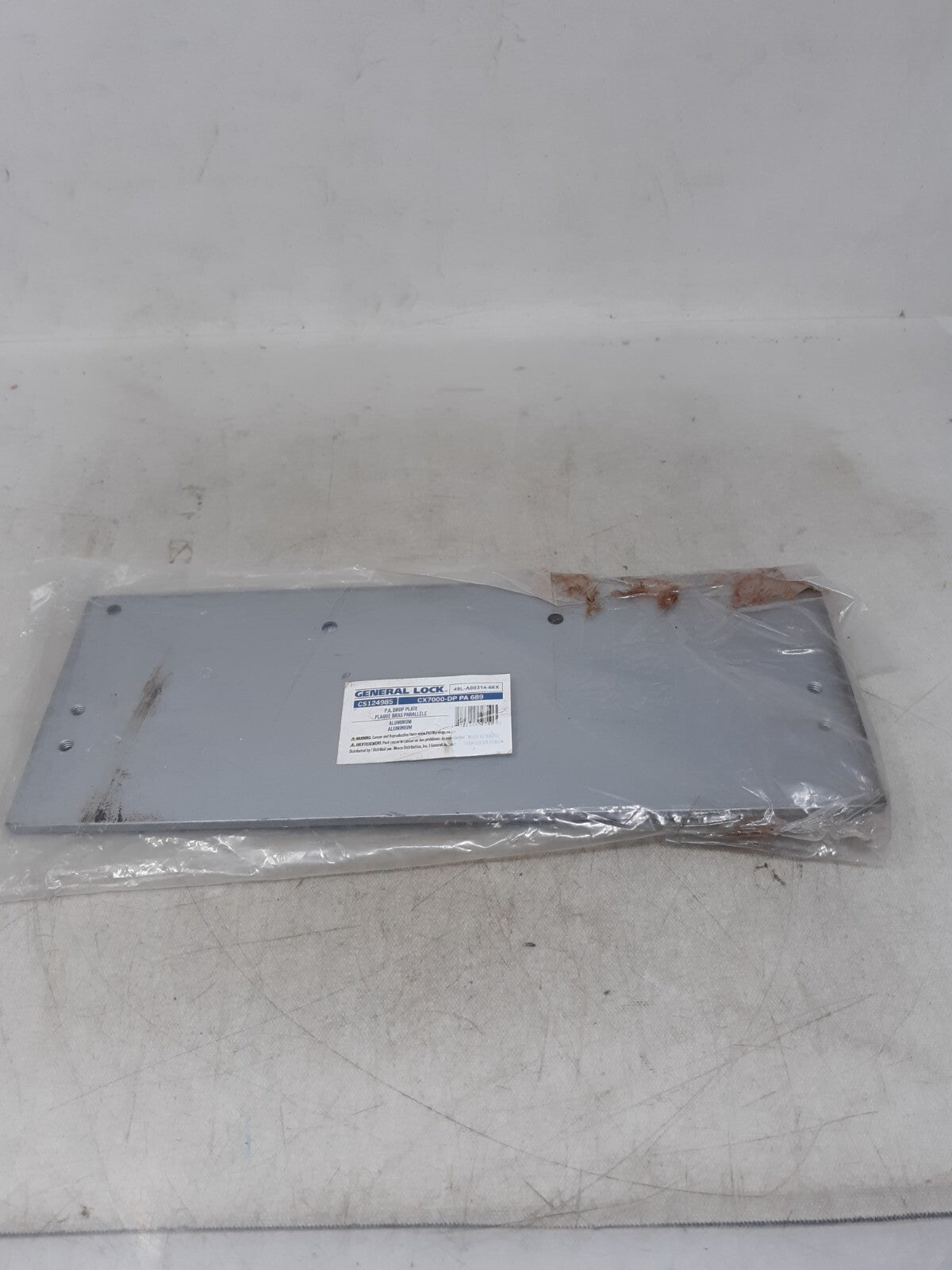General Lock Pa Drop Plate Aluminum CX7000-DP-PA 689 CS124985