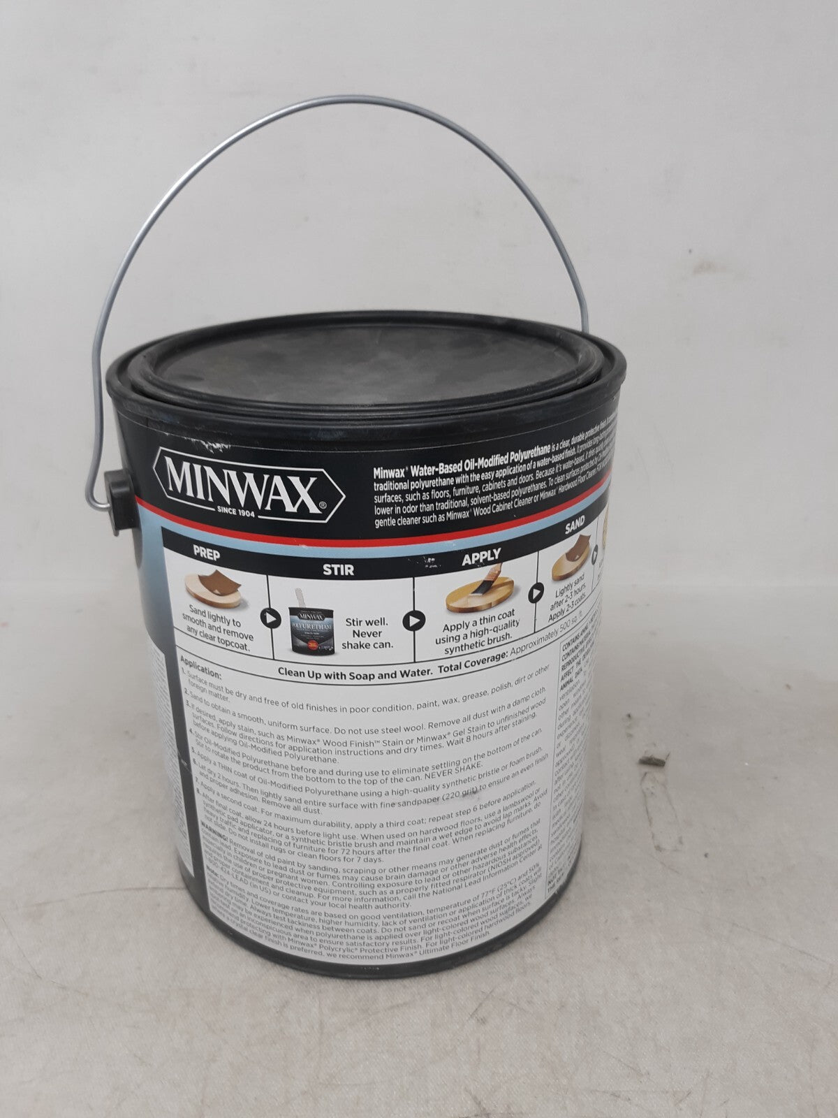 Minwax Oil-Modified Satin Semi-Gloss & Gloss Clear Water-Based Polyurethane 1gal