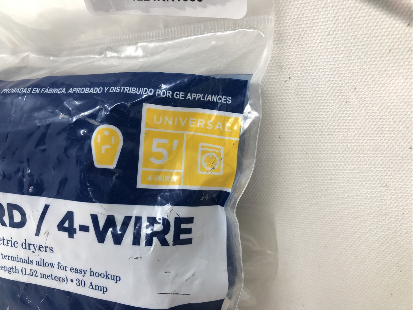 GE Appliances 5’ Universal Dryer Power Cord / 4 Wire WX09X10019
