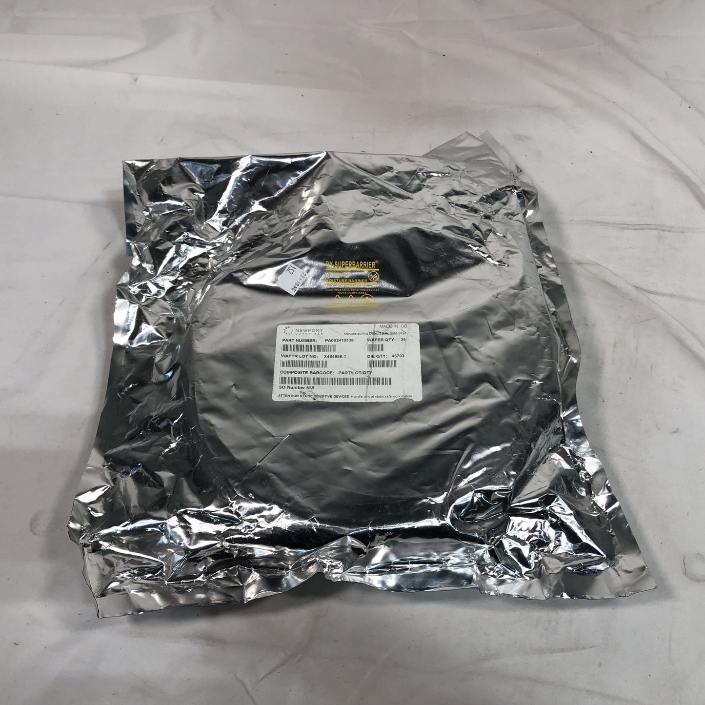 Newport Wafer Fab Wafers - PN: PA002410338