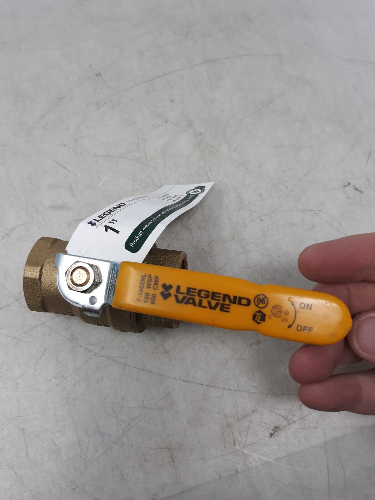 Legend Valve T-1002NL 1" Brass Full Port No Lead Ball Valve