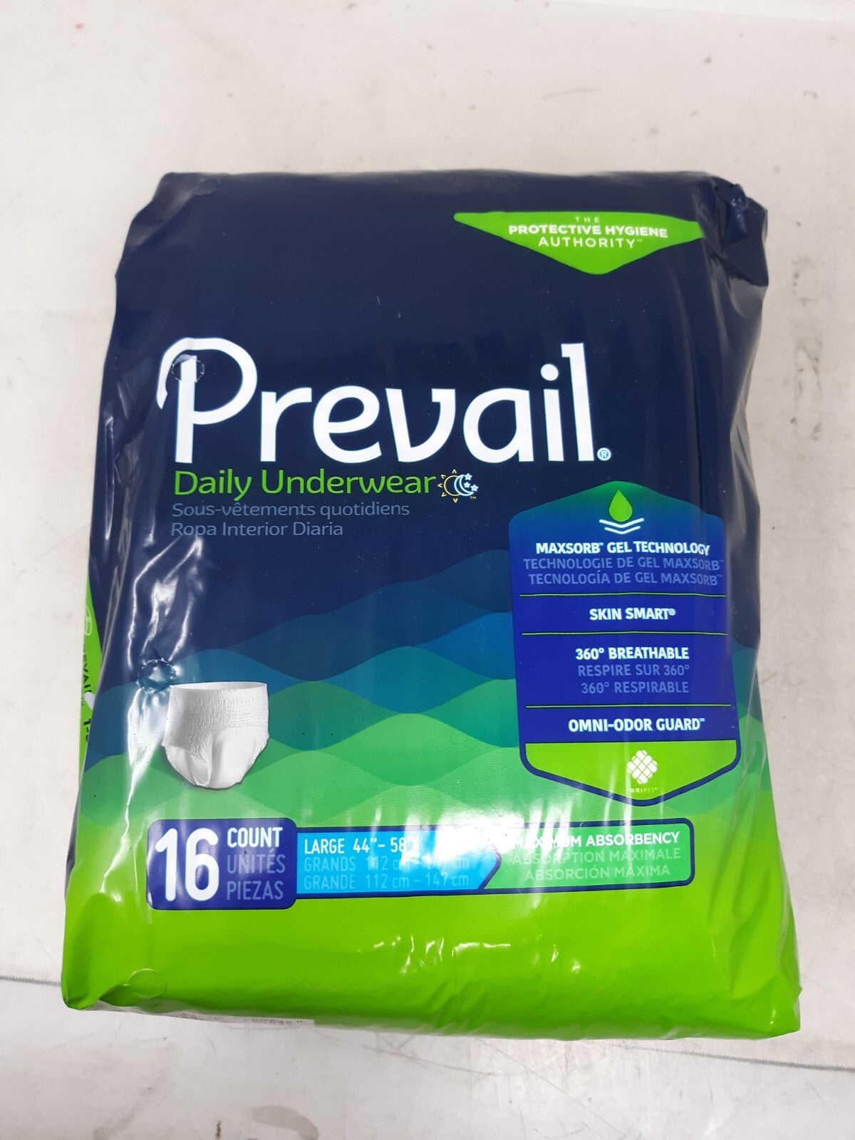 Prevail Daily Disposable Underwear Large Extra 18 Ct PV-513