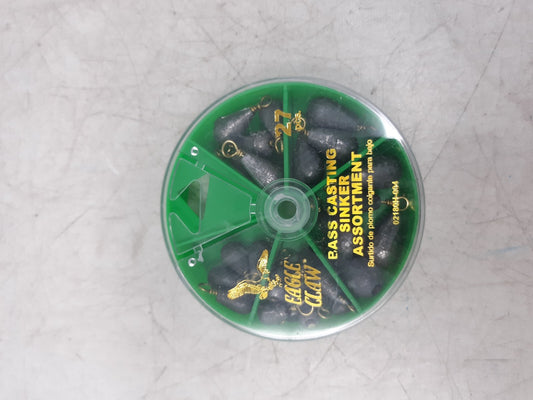Eagle Claw Bass Casting Sinker Assortment – 27 Piece Rotating Pack 02180H-004