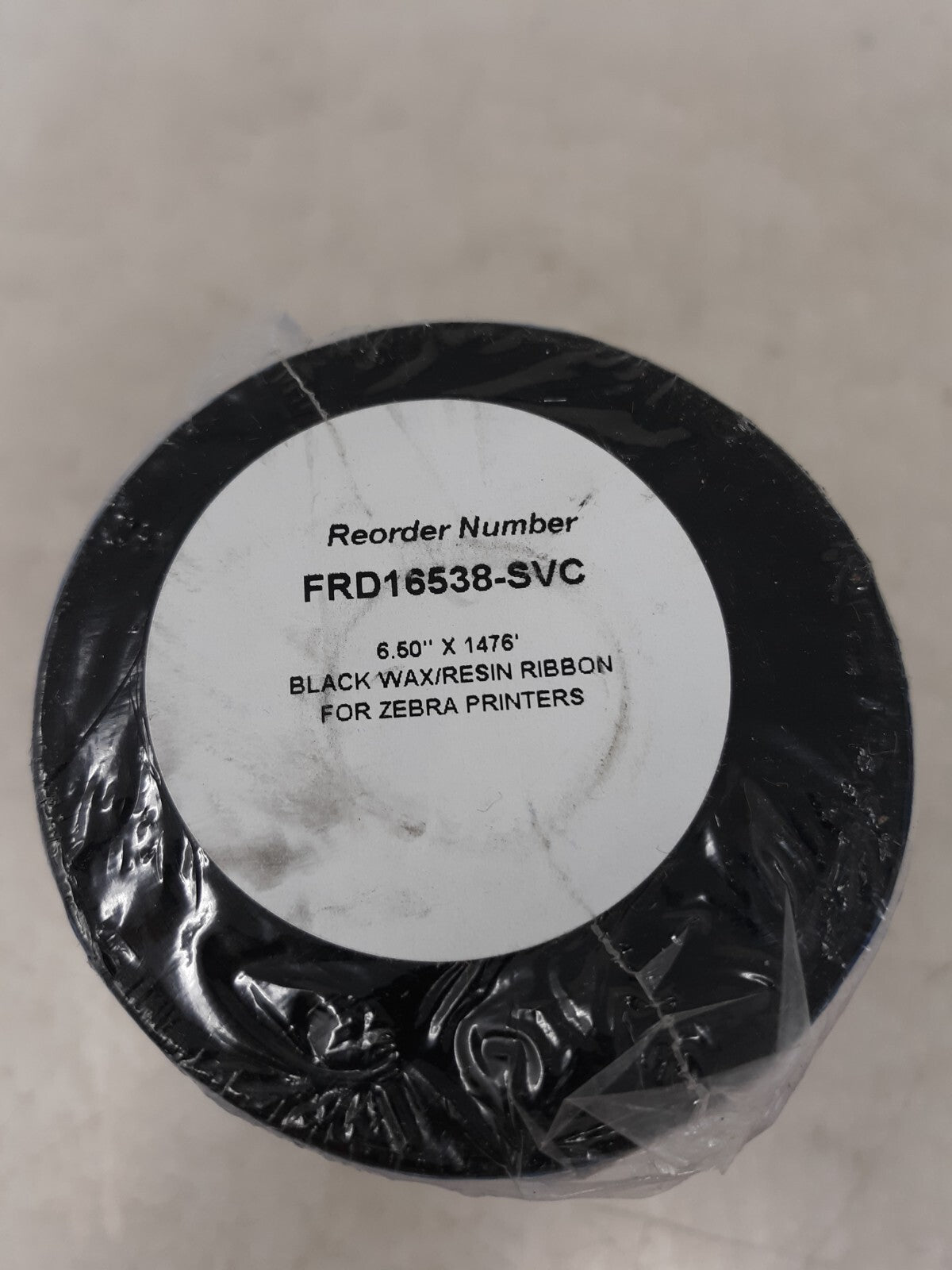 Clean Start FH Wax Resin Thermal Transfer Ribbon Black 6.5"X 1476-FT