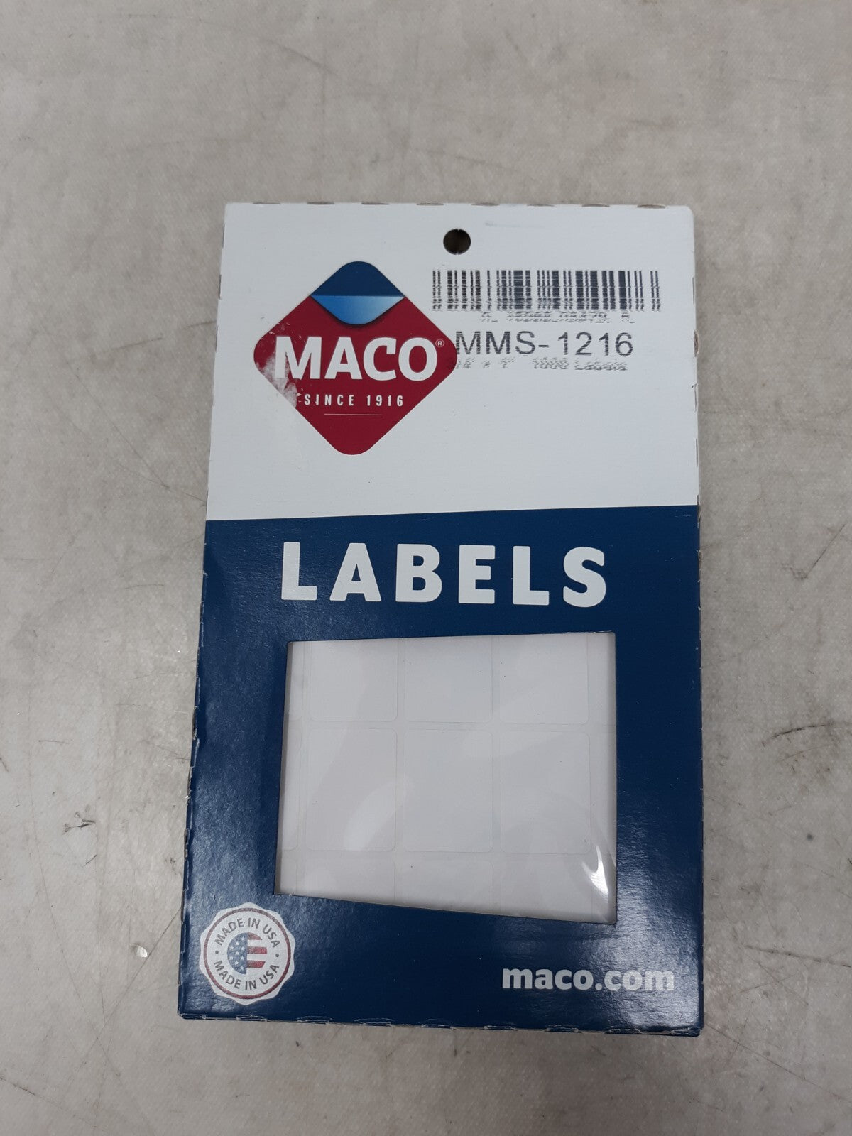 MACO White Multi-Purpose Labels, 3/4 X 1 Inches, 1000 per Box (MS-1216)