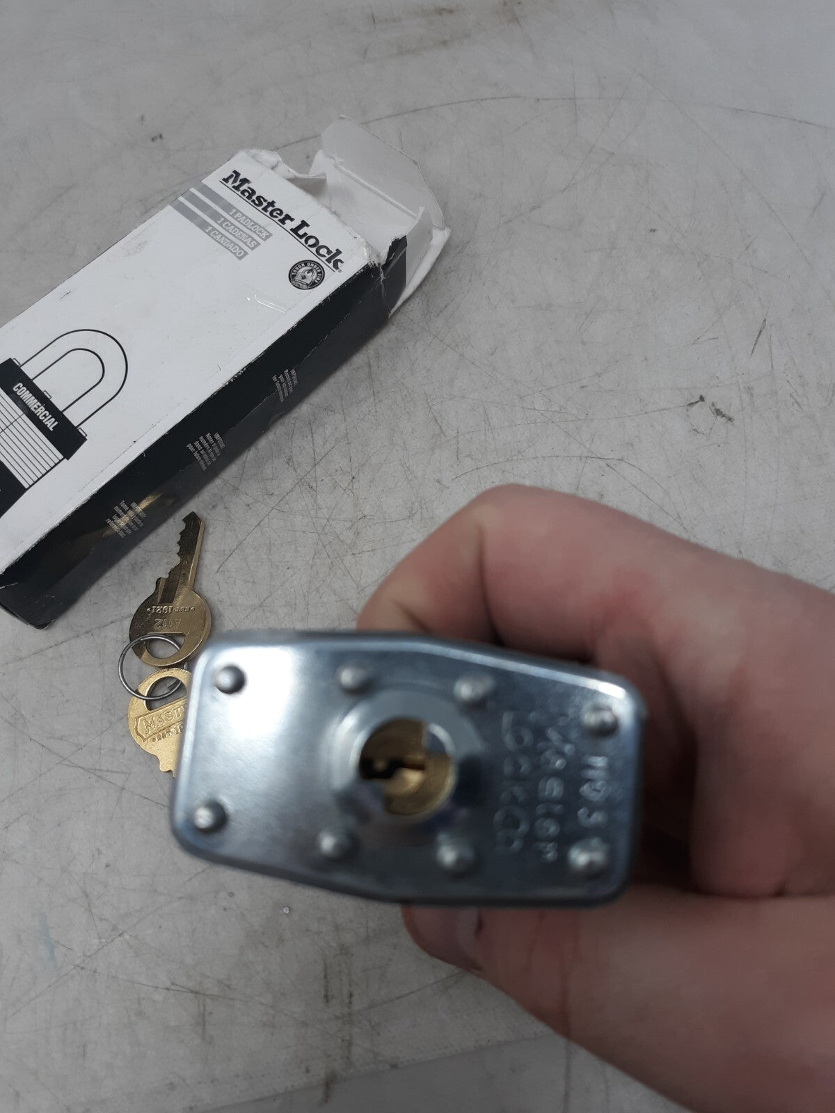 Master Lock 5KALJ Commercial Keyed Padlock – Long Shackle, Laminated Steel