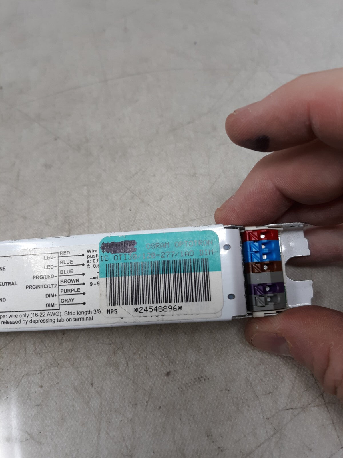 OPTOTRONIC OTI30/120-277/1A0-DIM-L DIMMABLE LED DRIVER, 120/277V, 30W, 0-10V