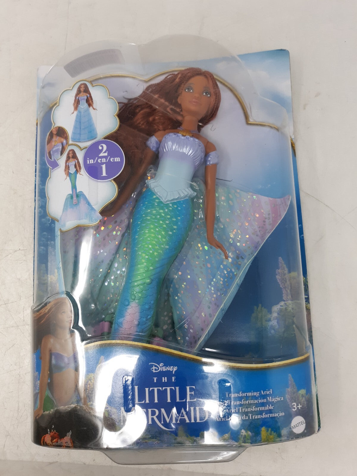 Disney The Little Mermaid Live Action Transforming Ariel Doll Mattel 2023