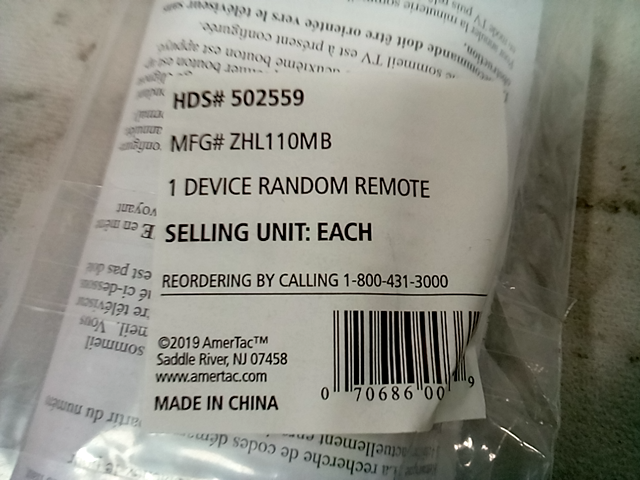 Microban Zenith 1-Device Universal Remote in Black