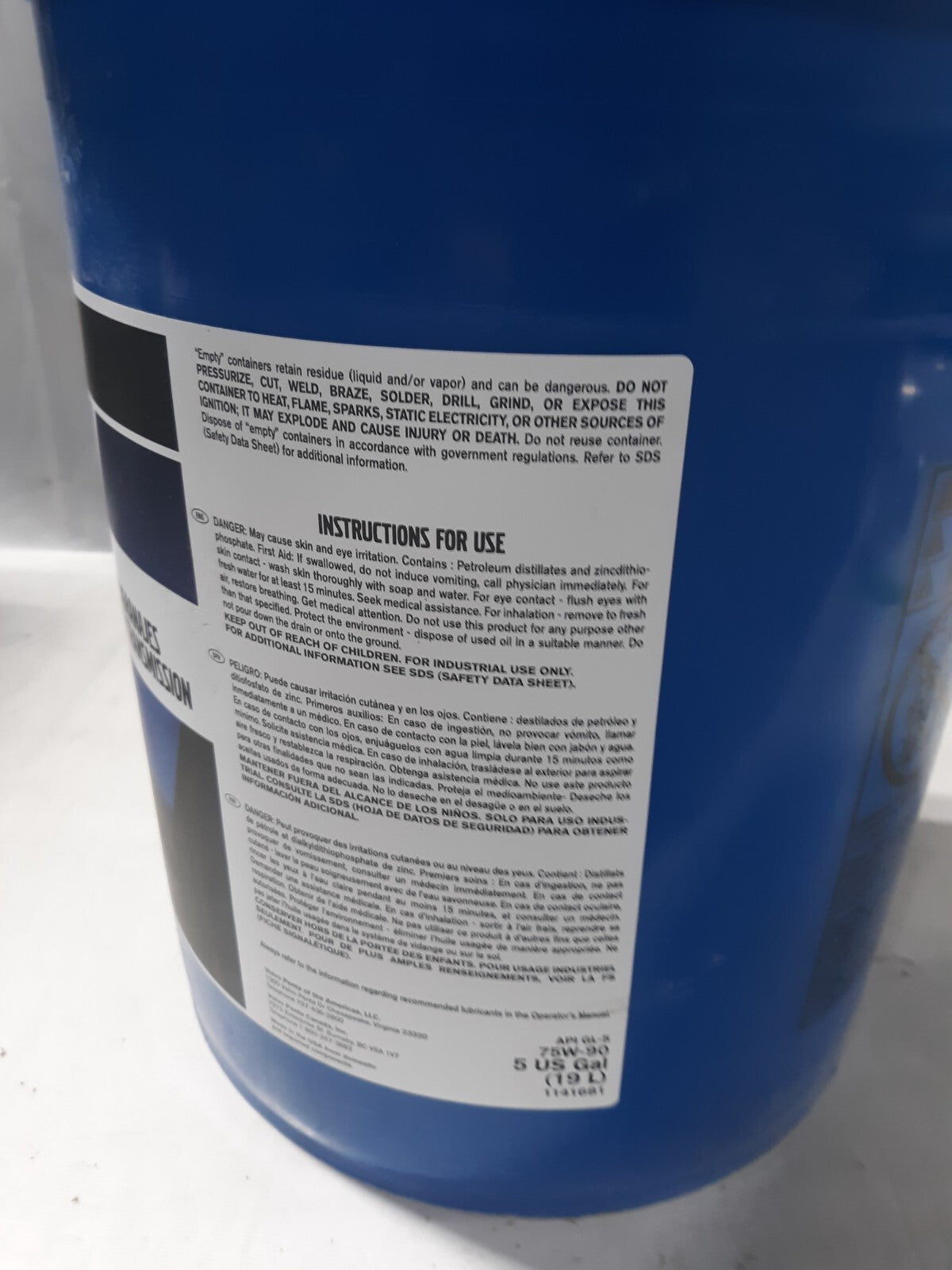 Volvo Penta 1141681 Volvo Penta 75W-90 Synthetic Gear Oil 5 Gallon