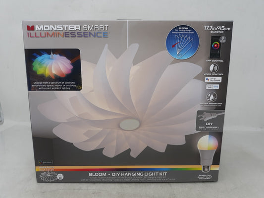 15'' Bloom Hanging White Pendant Lamp with 1 Smart Light Bulb Included