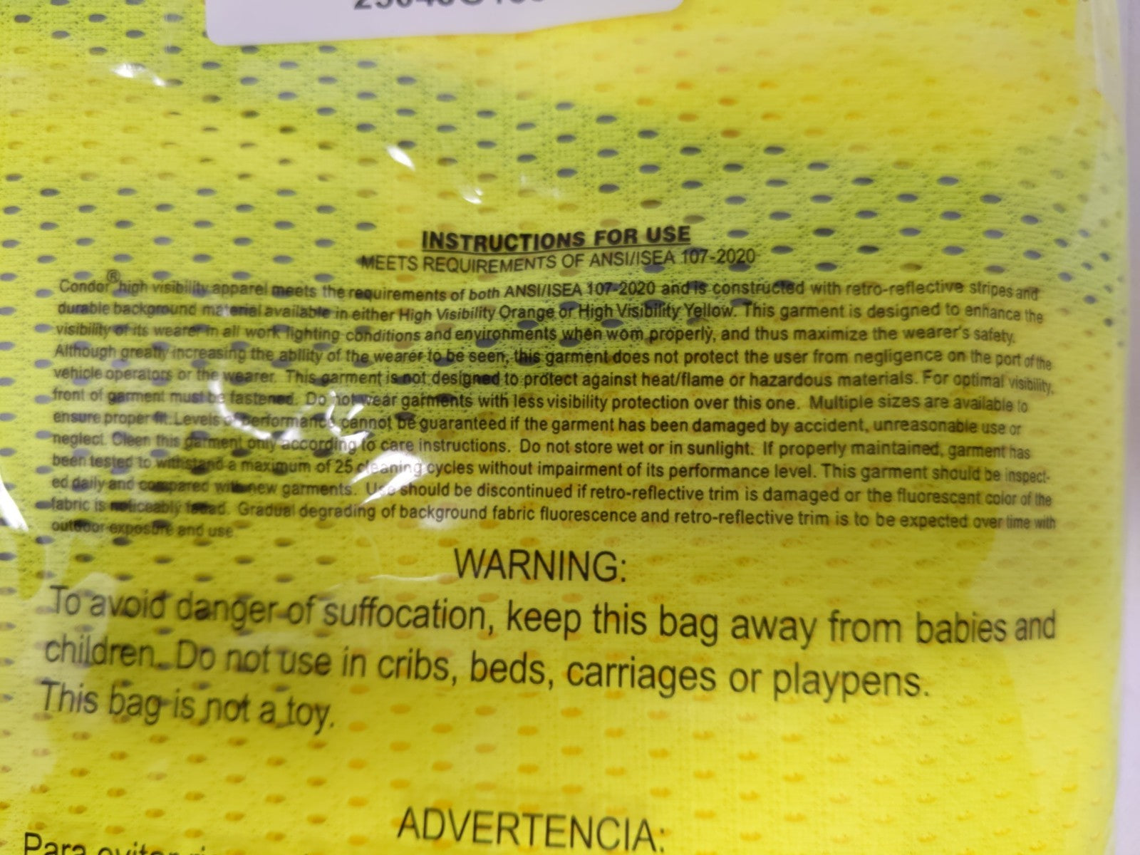 Condor High Visibility Vest Yellow/Green Size: S/M 53YN33C