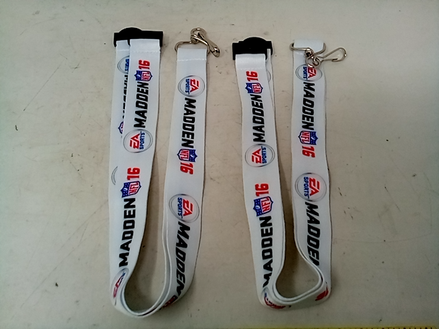 Lot of 2 EA Sports Madden NFL 2016 Neck Strap Lanyards with Badge Clip Holders -
