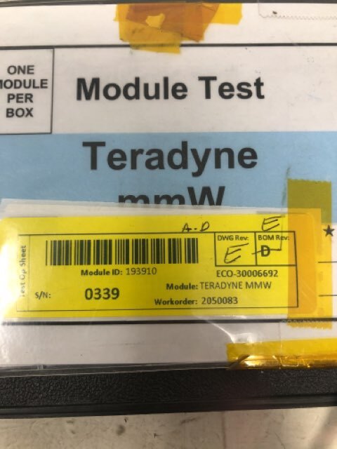 Teradyne MMW Module Test ECO-30006692