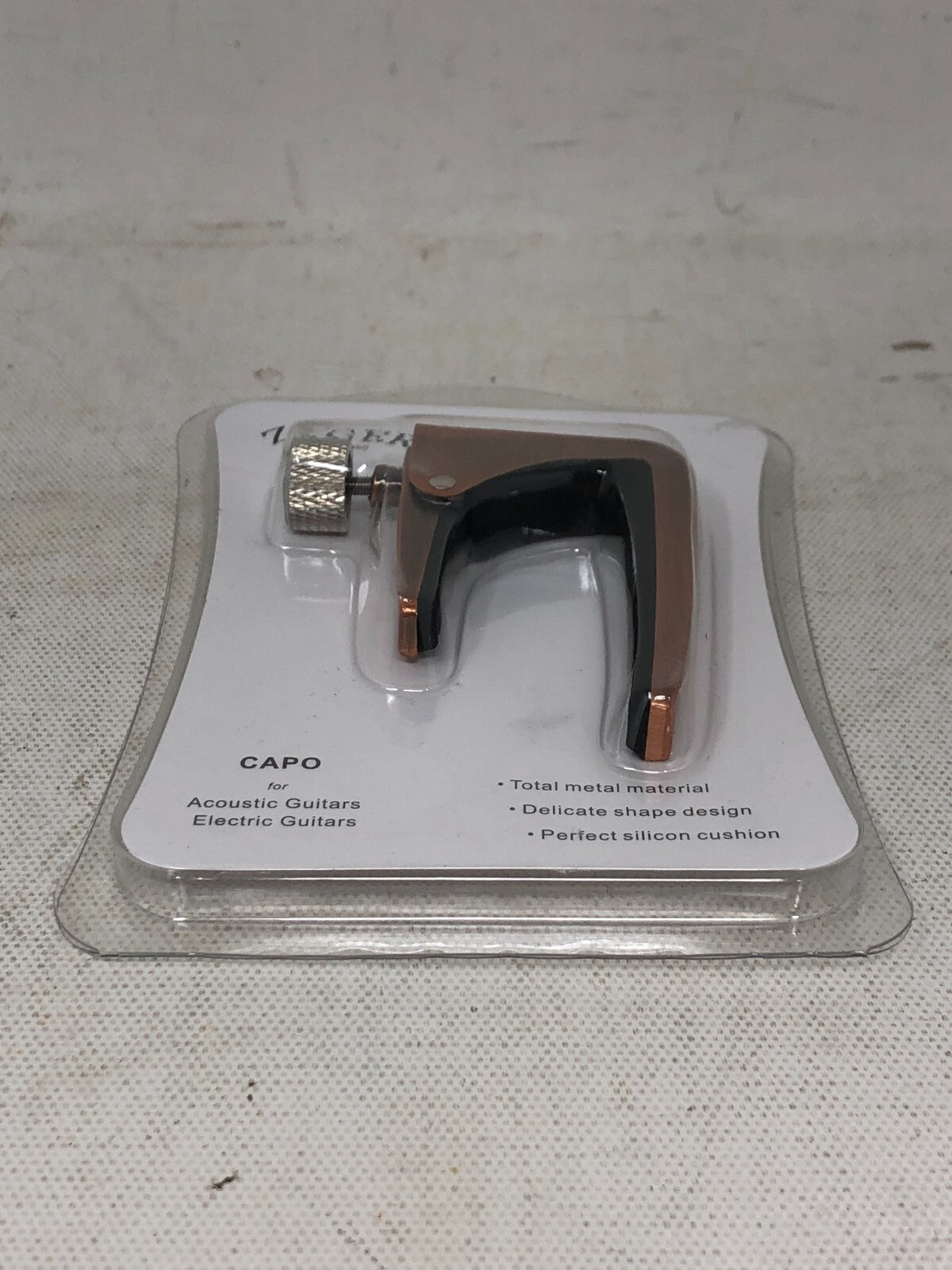 Zager Guitar Metal Capo ~ Accessory for Acoustic & Electric Guitars, Bronze