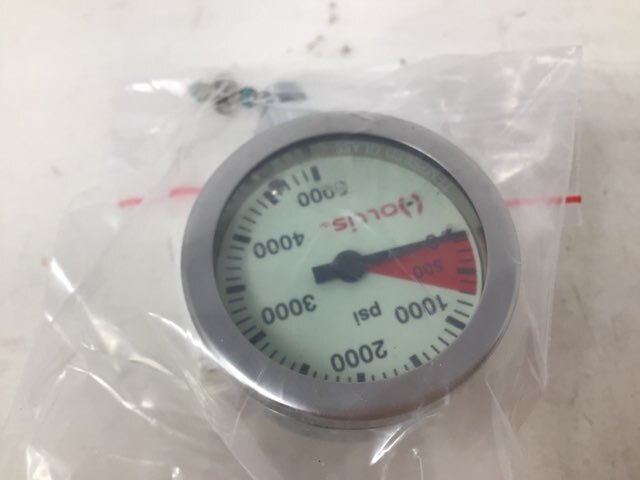 Hollis 204.2310 Pressure Gauge Module PSI Metal w/o Boot Dive Gauge