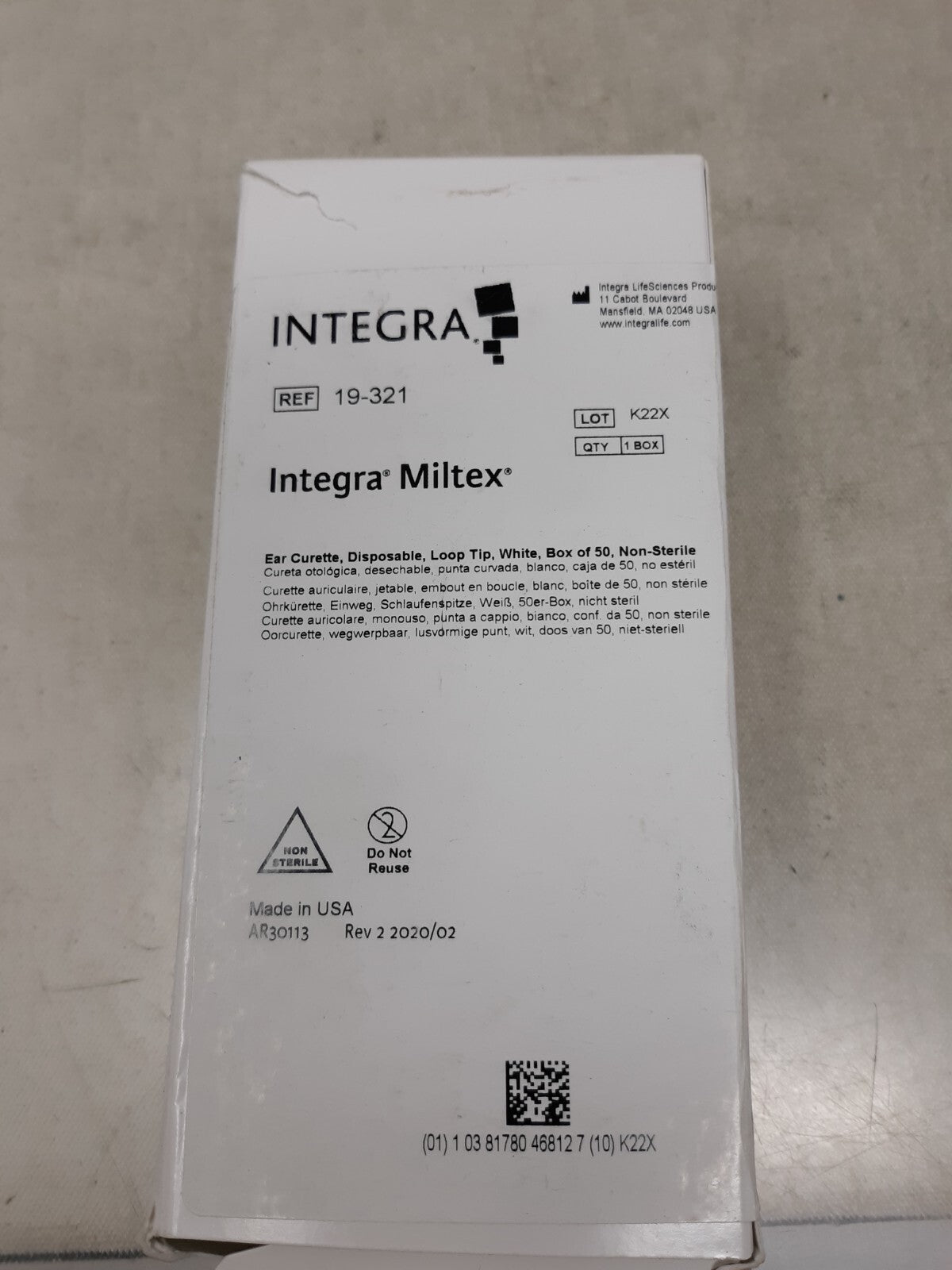 Integra Miltex 19-320 DISPOSABLE EAR CURETTE RING TIP (box of 50)