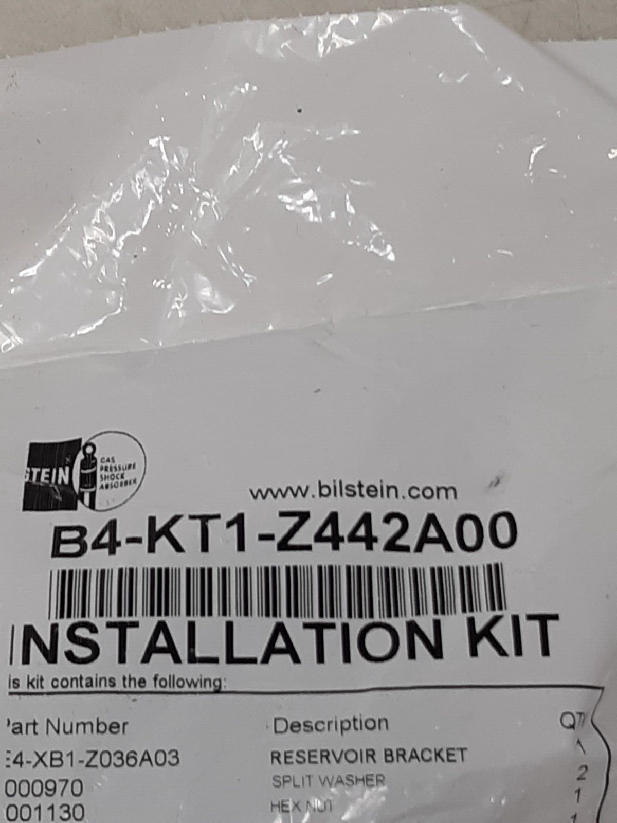 Bilstein B4-KT1-Z442A00 Suspension Reservoir Bracket Installation Kit