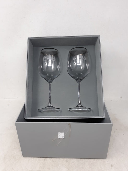 BALENCIAGA CUPS Interior Logo 2 pairs Champagne Glass Clear