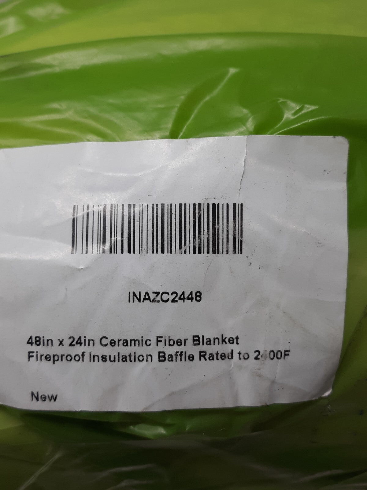Ceramic Fiber Blanket Fireproof Insulation Baffle Rated to 2400F Size 48"x24"