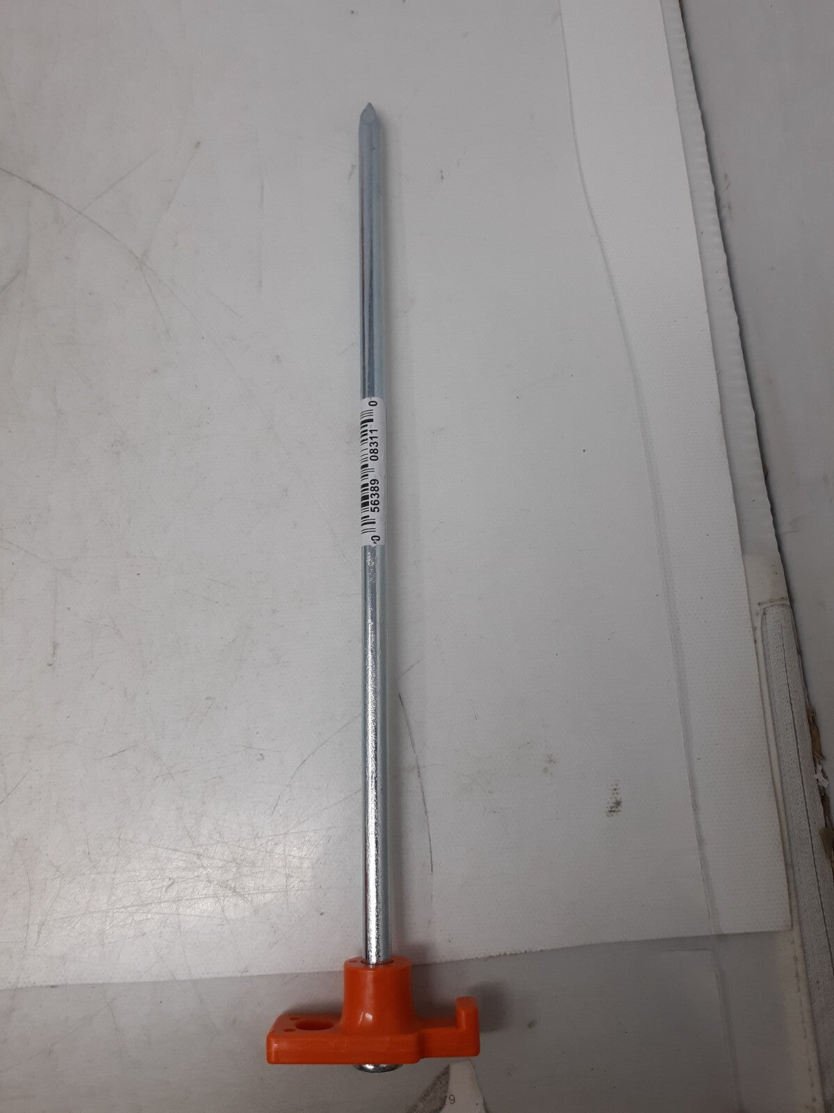 Lot of 100 Orange Plastic Top Surveyor Stakes 12" Zinc-Coated Metal Construction