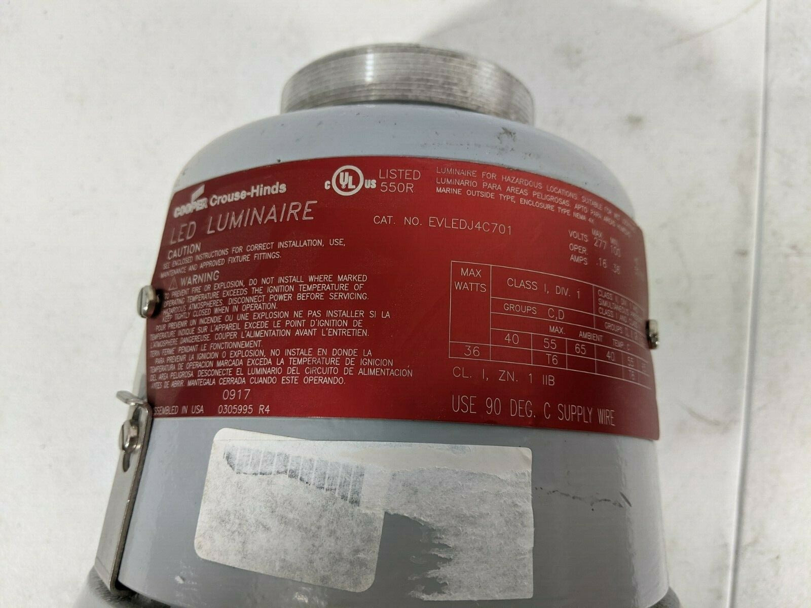 Cooper Luminaire EVLEDJ4C701 Explosion Proof LED Light