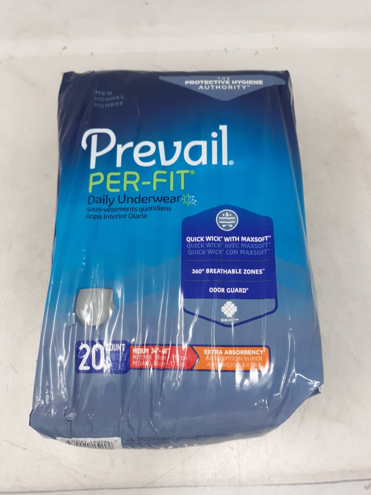 Prevail Per-Fit Protective Incontinence Underwear Extra Absorbency (PFM-512)