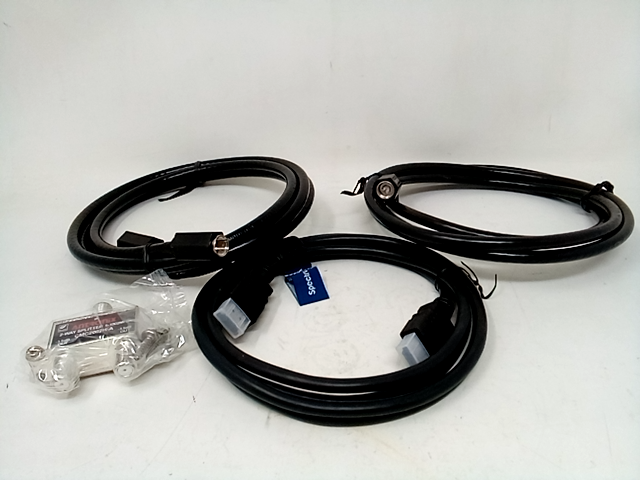 Spectrum COAX Antronix 2-Way Splitter Antenna Cables (X2) and HMDI Cable