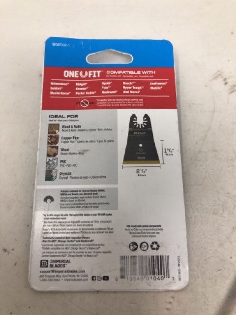 One Fit Imperial Blades IBOAT337-1 Wood&Nails Storm Titanium