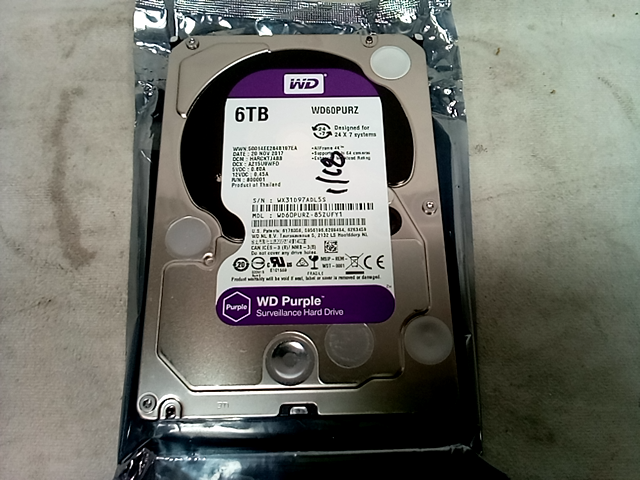 Western Digital WD Purple surveillance hard drive WD60PURZ 6TB