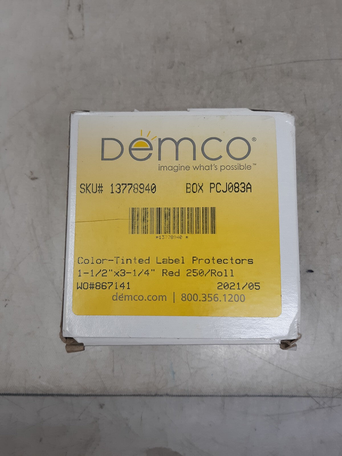 Demco® Color-tinted Glossy Label Protectors - Red, 250 pcs