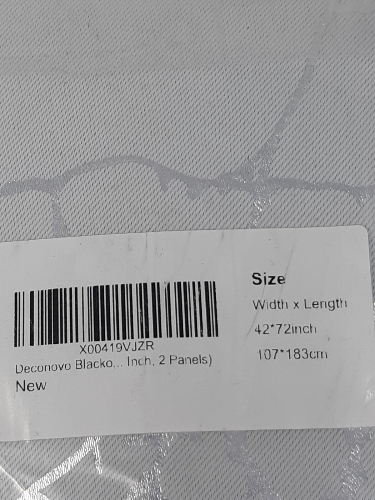 DecoNovO 42x72 Inch Thermal Blackout Curtains - 2 Panels, Silver Print, Grommet