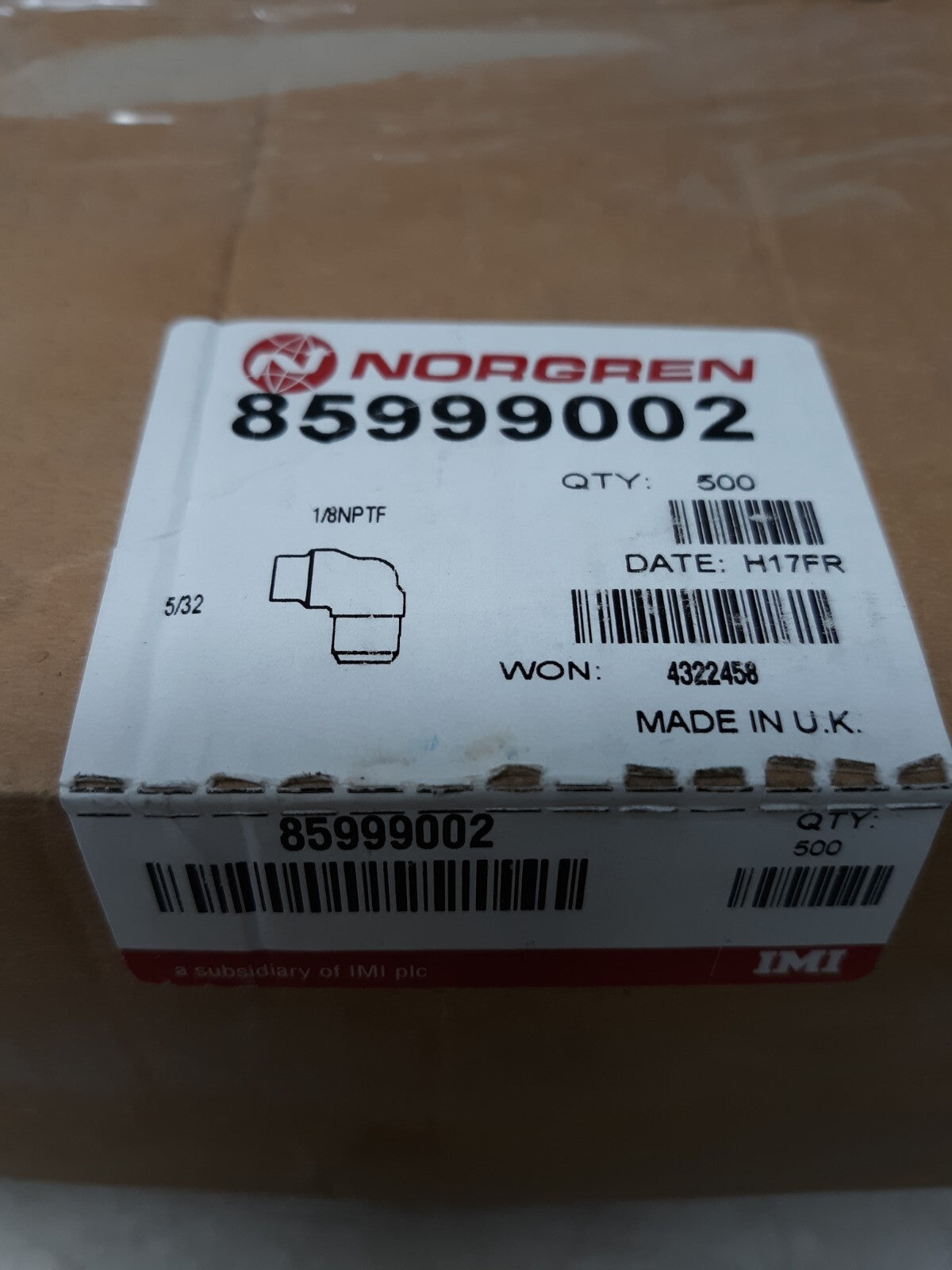 Lot of 500 NORGREN 85999002 Valves