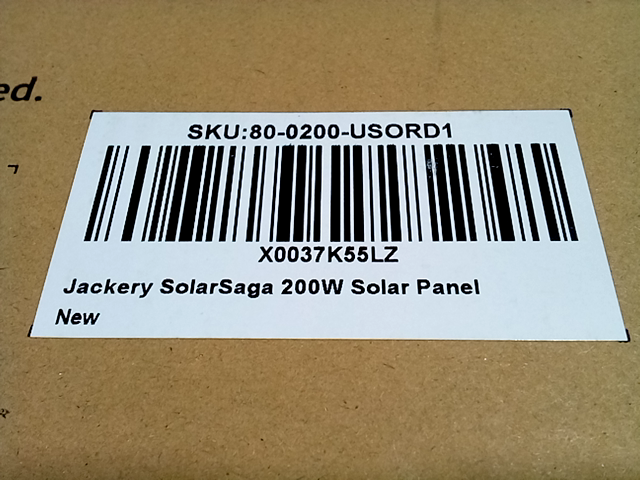 Jackery solarsaga 200W solar panel generator 80-0200-USORD1 JS-200A