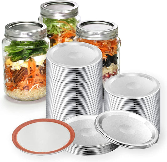 Canning Lids Regular Mouth 100 Count Mason Jar Lids Upgrade Thickening Bulk