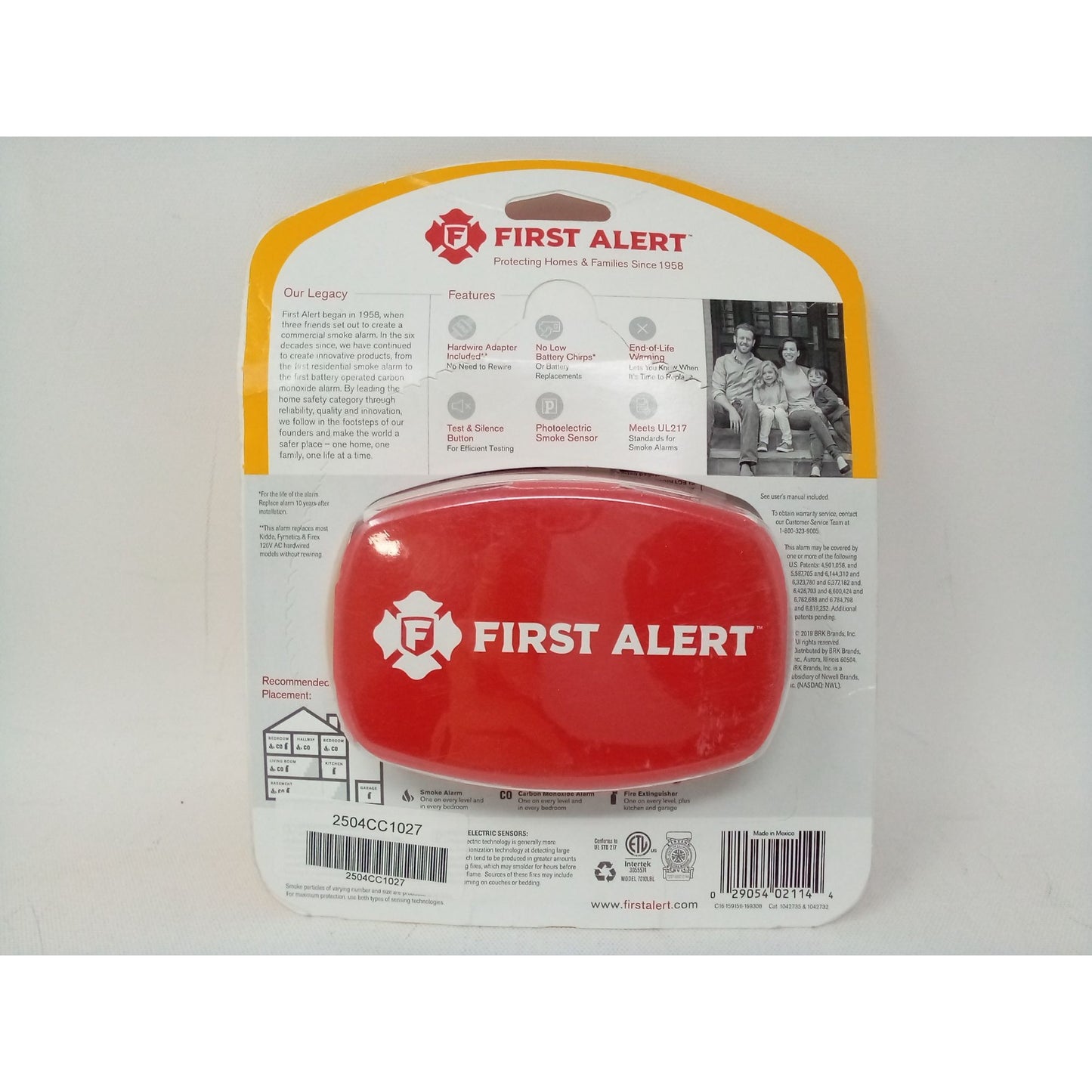 First Alert Smoke Alarm With Photoelectric Sensor & Long-Life Lithium Battery ‎7010LBL