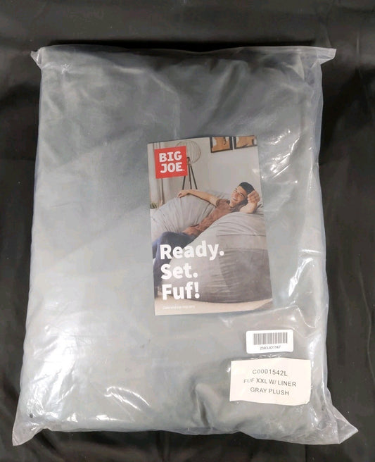 Big Joe fuf Extra Large grey plush w/ Liner C0001542L XXL