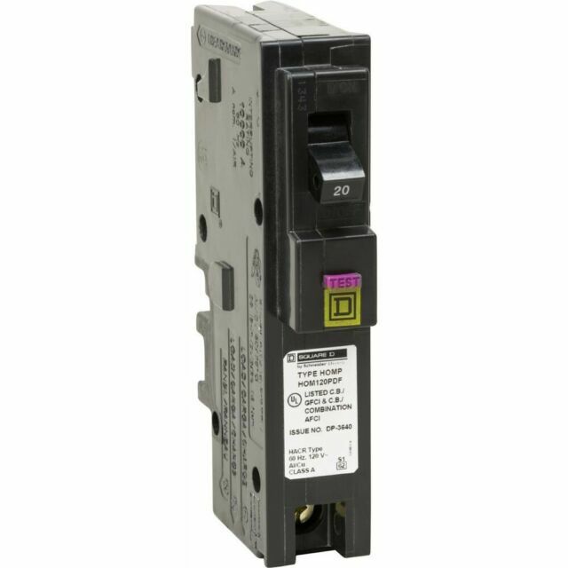 Square D by Schneider Electric Breaker 20A Cafci/Gfci 1 Pole HOM120PDFC