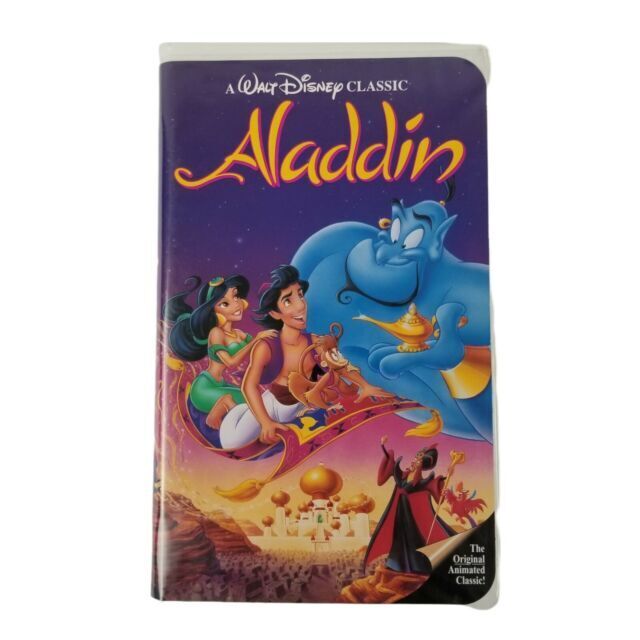 Disney Aladdin Black Diamond Clamshell VHS Tape Vintage